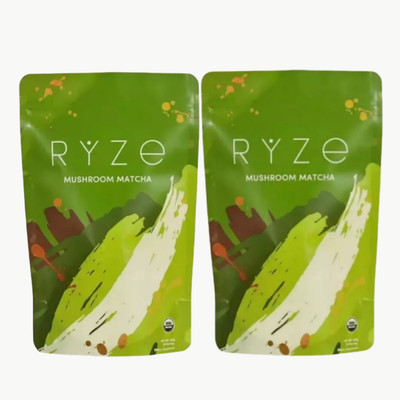 ORGANIC RYZE Mushroom Matcha Coffee, RYZE MUSHROOM MATCHA 180g Servings US