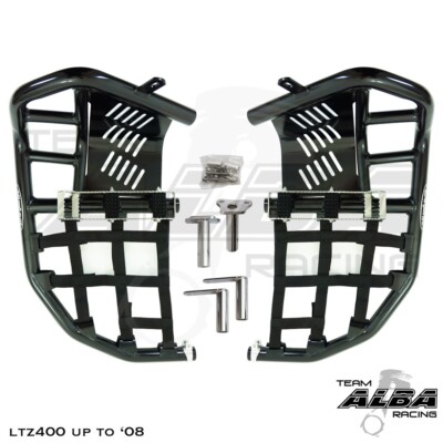 LTZ 400 KFX400 DVX 400  Nerf Bars  Pro Peg  Heel Guard Alba  Racing