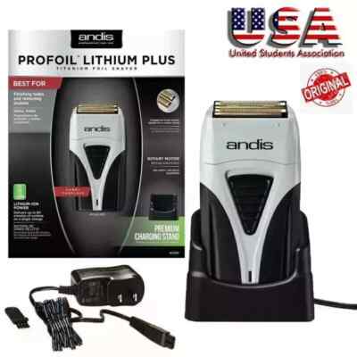 New Andis #17200 Titanium Foil Shaver Profoil Lithium P Razor +Charging Dock