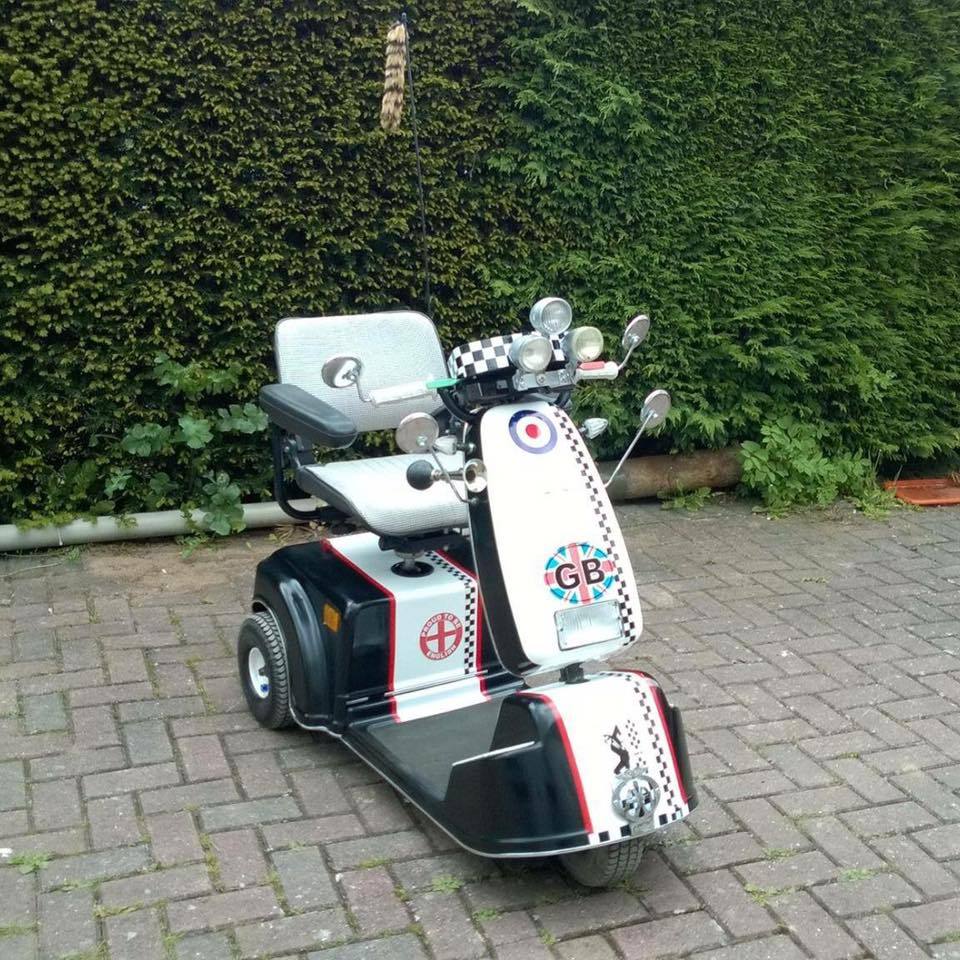 Mobility Scooter Converted to Lambretta Vespa Style One Off Mod