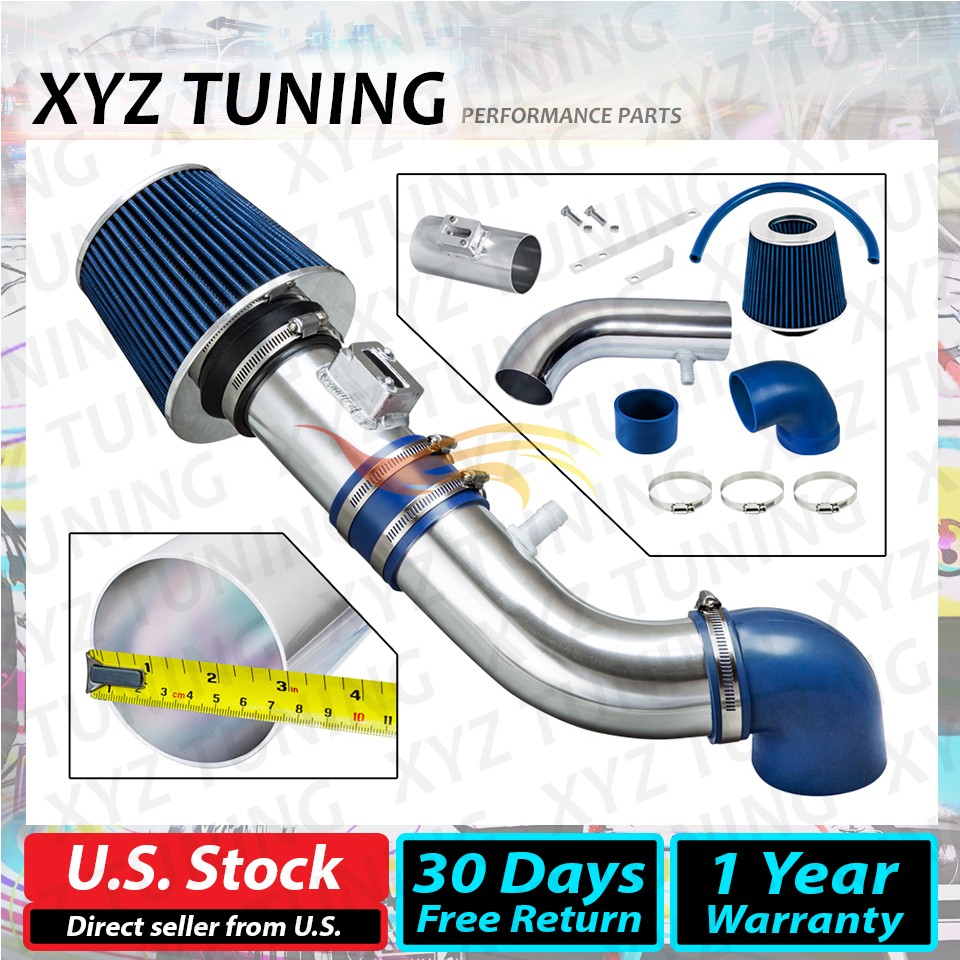 3" BLUE Short Ram Air Intake + Filter For 07-10 G5 / 05-07 Ion 2.2L/2.4L L4