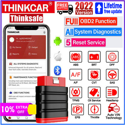Thinksafe OBD2 Scanner ABS SAS TPMS EPB Oil Reset Diagnostic Bluetooth Scan Tool