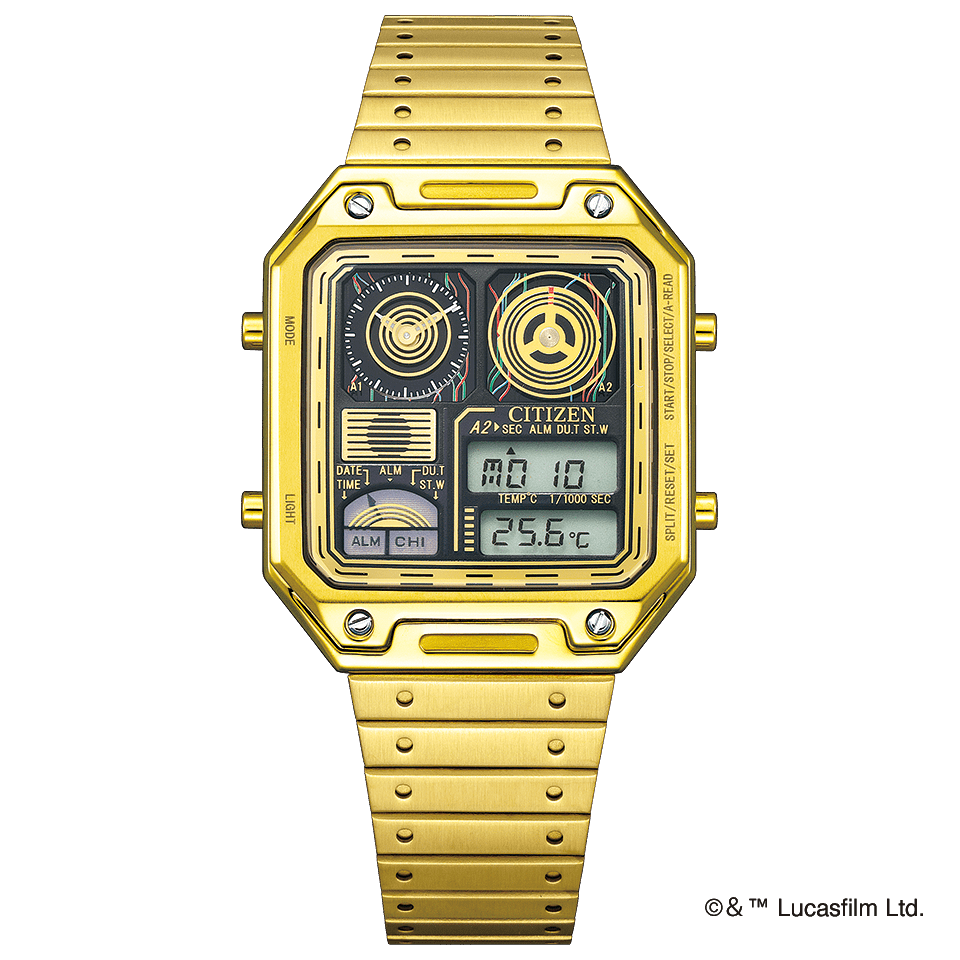 CITIZEN CITIZEN RECORD LABEL STAR WARS LIMITED 300 JG2123-59E THERMO SENSOR WATCH C-3PO