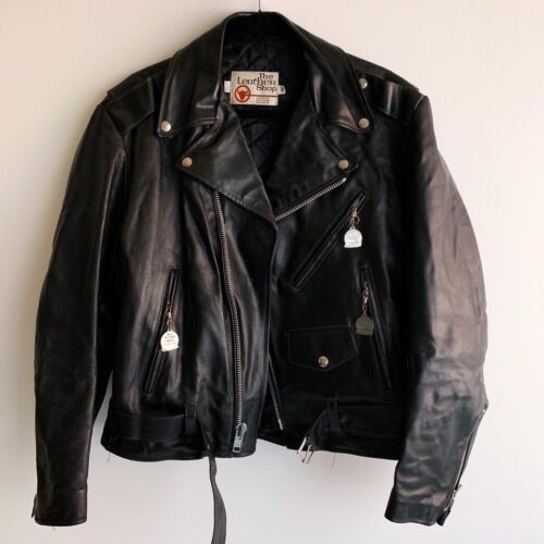 Vintage 70s Sears The Leather Shop Biker Jacket Genuine Size Vintage 70s Sears The Leather Shop Biker Jacket Genuine Size