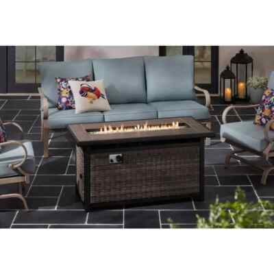 Home Decorators Collection Corden 44.9'' Propane Outdoor Fire Pit with Fire Glass