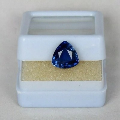 6+ Ct NATURAL Ceylon Blue Sapphire Trillion Cut Loose EGL Certified Gemstone New