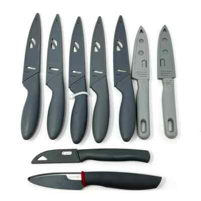 9 Pcs Tovolo, Ikea, Goodcook and Assorted Knife Set With Blade Guards