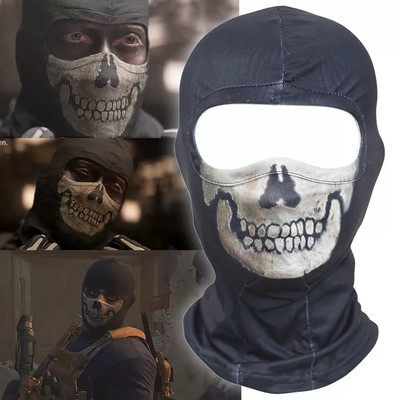Call of Duty 19 Ghost COD Skull Mask Alejandro Cosplay Ski Skateboard Bike Hood-