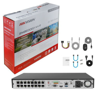 Hikvision 16CH 4K 12MP 16POE AcuSense NVR 2SATA Video Record DS-7616NXI-K2/16P