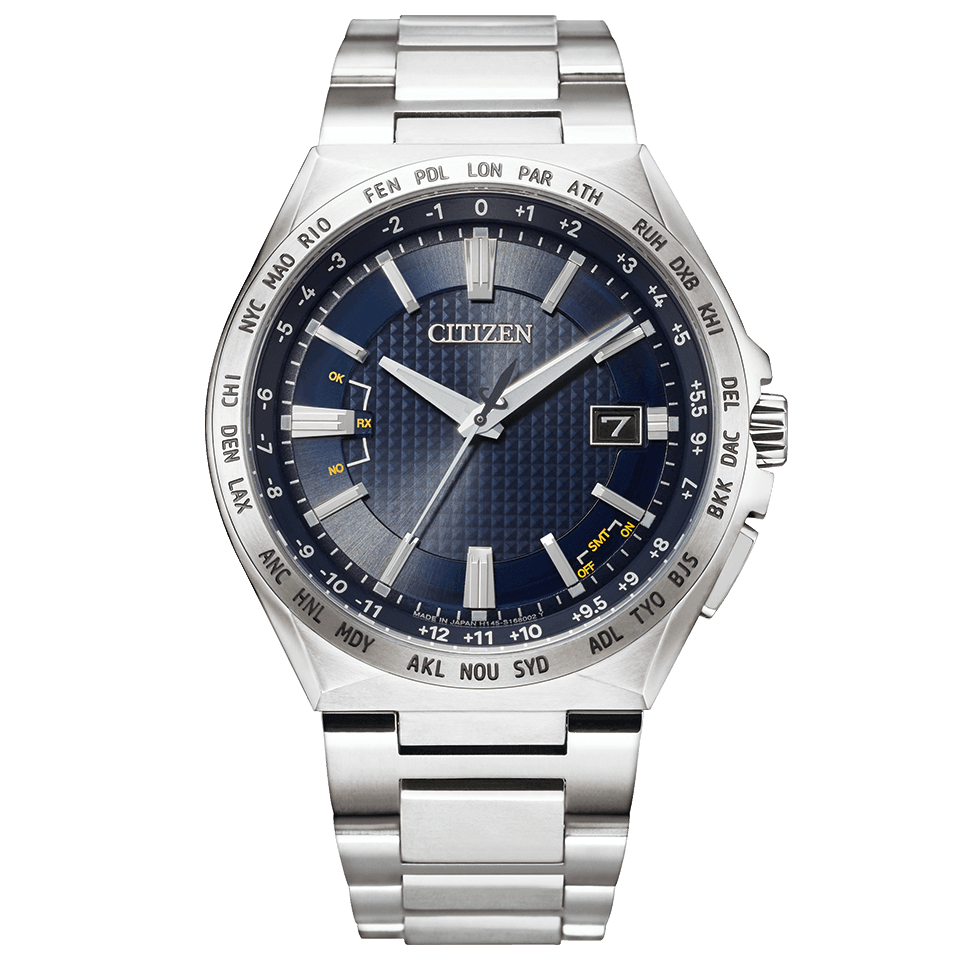 Pre-owned Citizen Attesa Cb0210-54l Act Line Titanium Eco-drive Radio Solar Watch 42.5mm