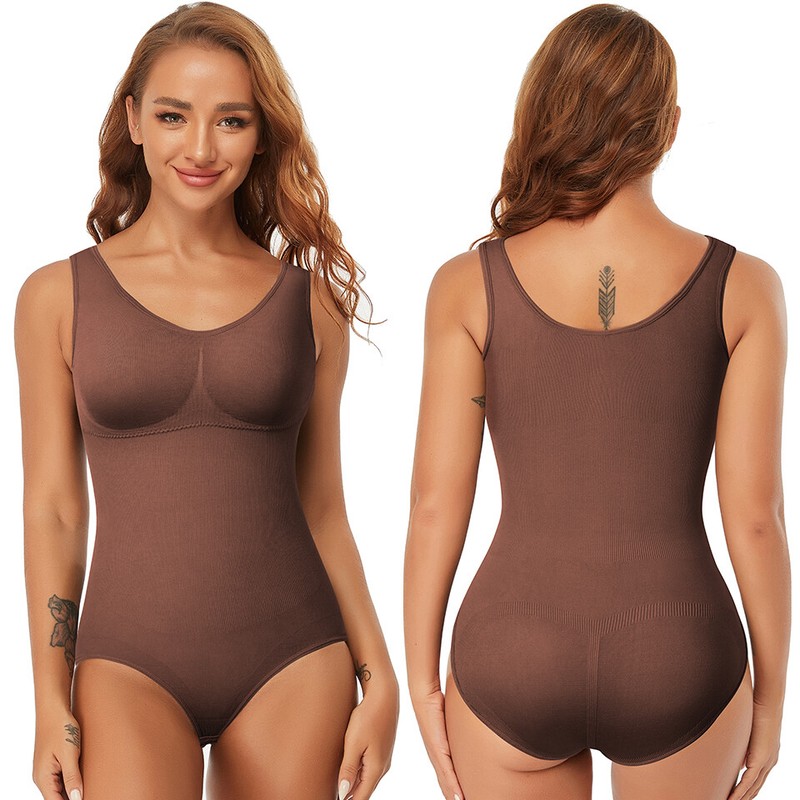 Women Seamless Slimming Full Body Shaper Firm Tummy Control Shapewear Bodysuit
