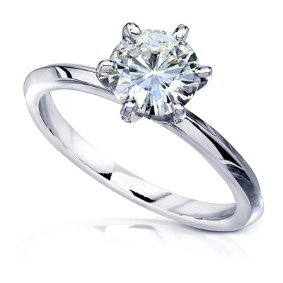 1.50CT Round Lab Created Diamond Women's Engagement Ring 14K White Gold Plated