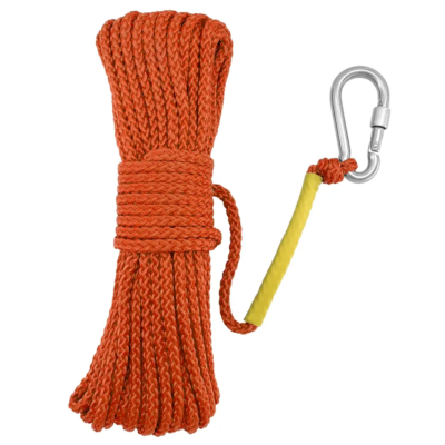 orange Nylon Rope with Hook Professional Outdoor Mountaineering