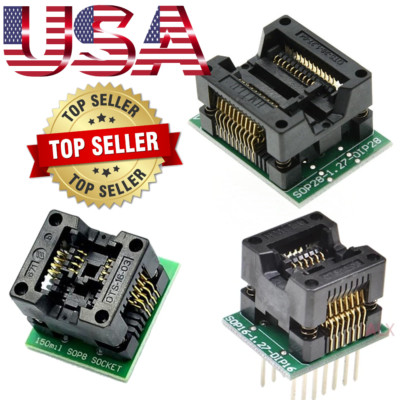 SOP8  SOP14 150mil SOP20 300mil to DIP Adapter Sockets AVR SOIC8 SOIC14 SOIC20
