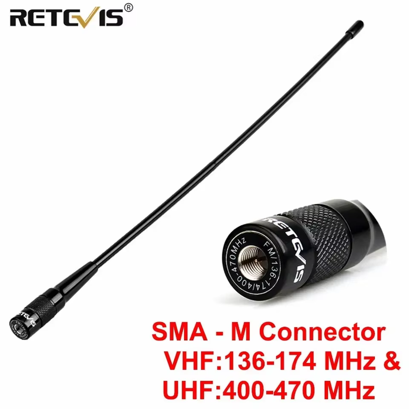 RHD-771 RT3S Walkie-Talkie Antenna SMA-M Male VHF UHF Walkie Talkie Antennas for