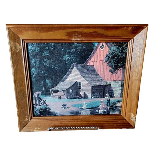 Paul Detlefsen絵画 Vintage Paul Detlefsen Framed Print Old Mill Stream Mid