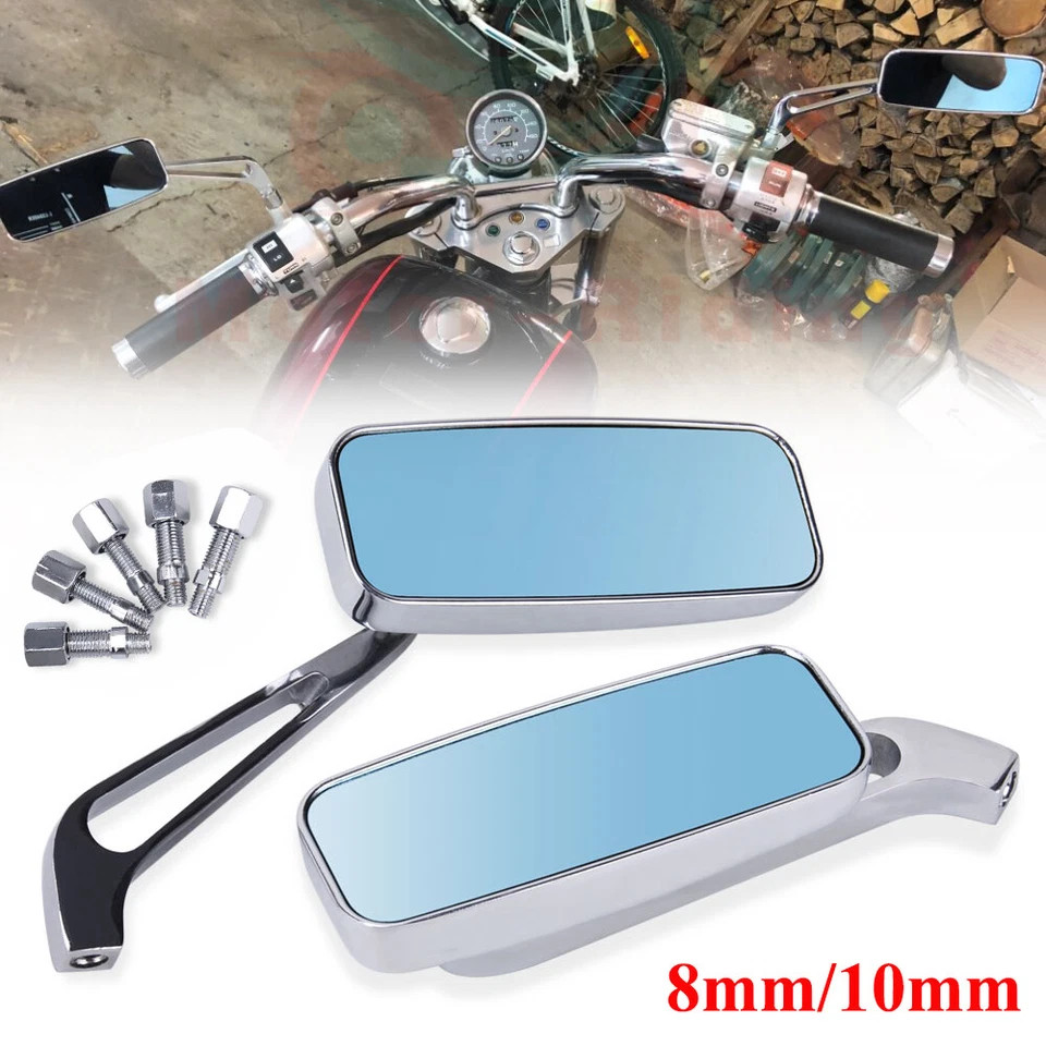 Chrome Motorcycle Rearview Side Mirrors For Honda Suzuki Yamaha Vstrom650 Harley