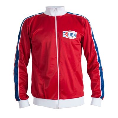 Cuba 1980's Retro Football Jacket Tracksuit Zipped Jumper Man Top