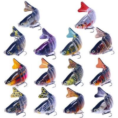 14PCS Lot Multi Jointed Bait 7-Segment Fishing Lures Swimbait Wobbler