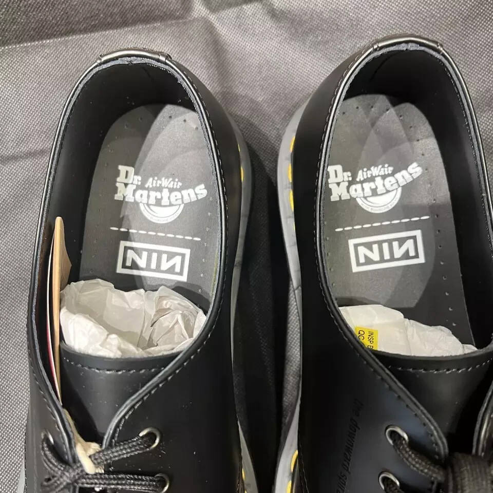 Pre-owned Dr. Martens 2024 Nine Inch Nails 1461 Backhand Leather Boots Mens From Japan In Black