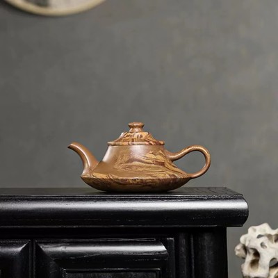 260cc Yixing Zisha Purple Clay JiaoNi Handmade Yunlu Teapot 7 holes Spout