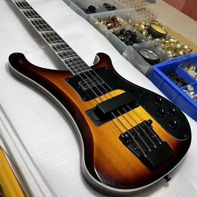 Electric Guitar Bass Guitar, Basswood Body, Sunburst Color, Rosewood Fretboard