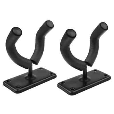 2pcs Metal Guitar Hanger Hook Holder Adjustable Instrument Wall Mount Rack Stand