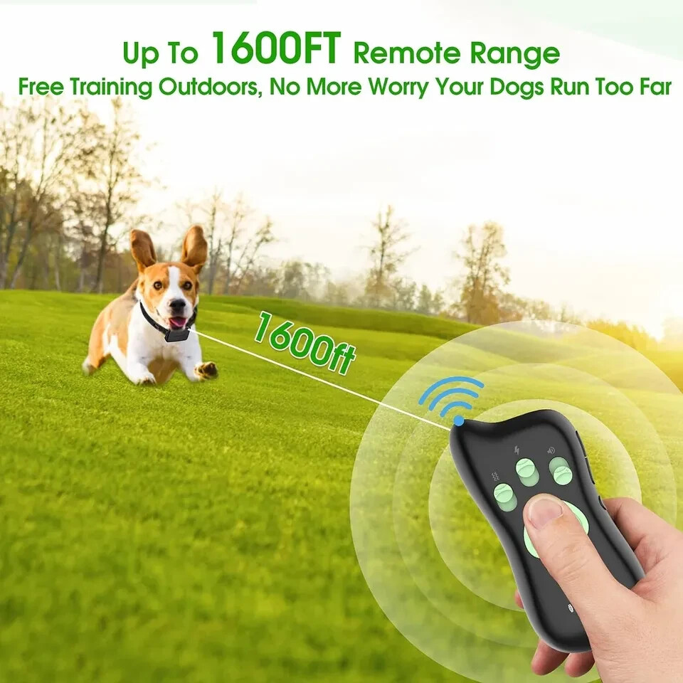 Dr. Trainer T1s Dog Shock/Bark Smart Training Collar with Remote IPX7