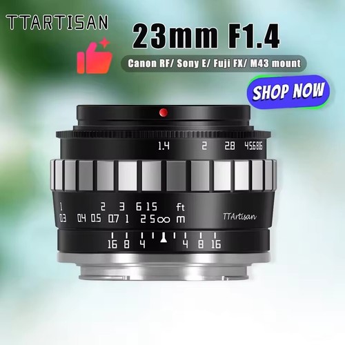 TTArtisan 23mm F1.4 APS-C MF Lens for Sony E-mount Fuji