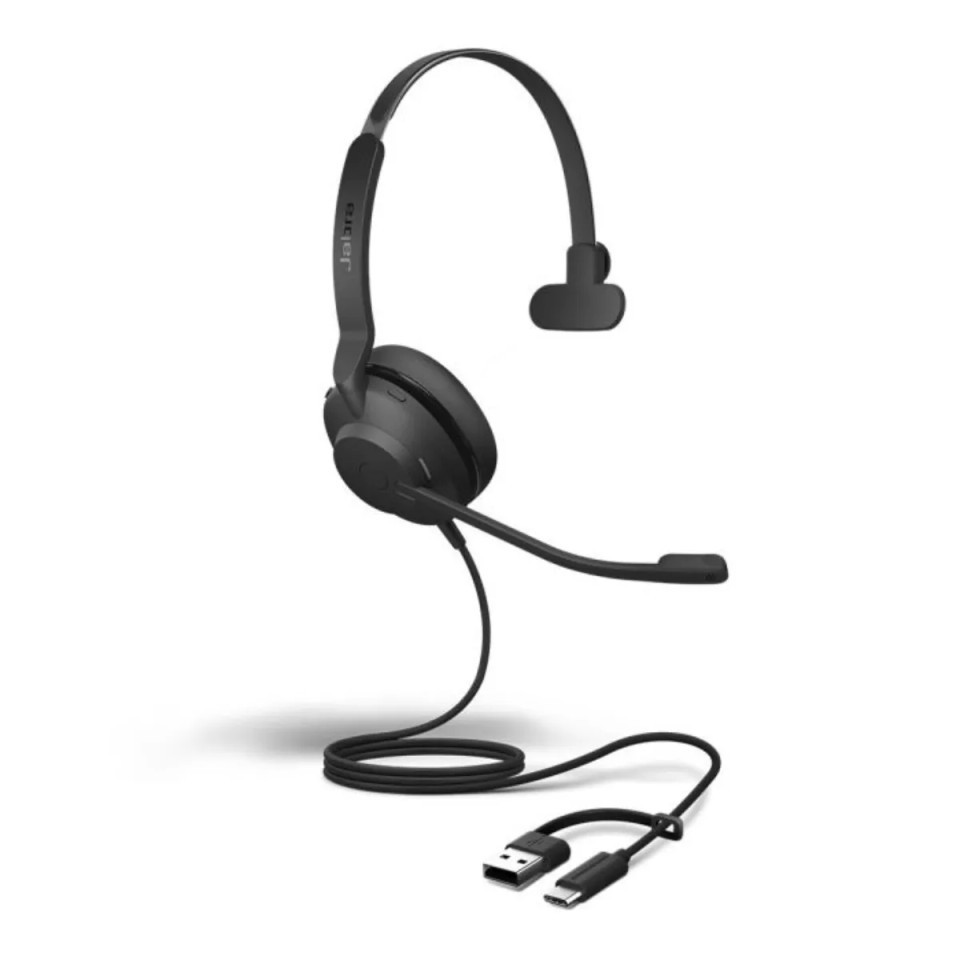 Jabra Evolve2 30 SE MS Stereo USB-C/A Wired Headset, Portable, Plug-and-play