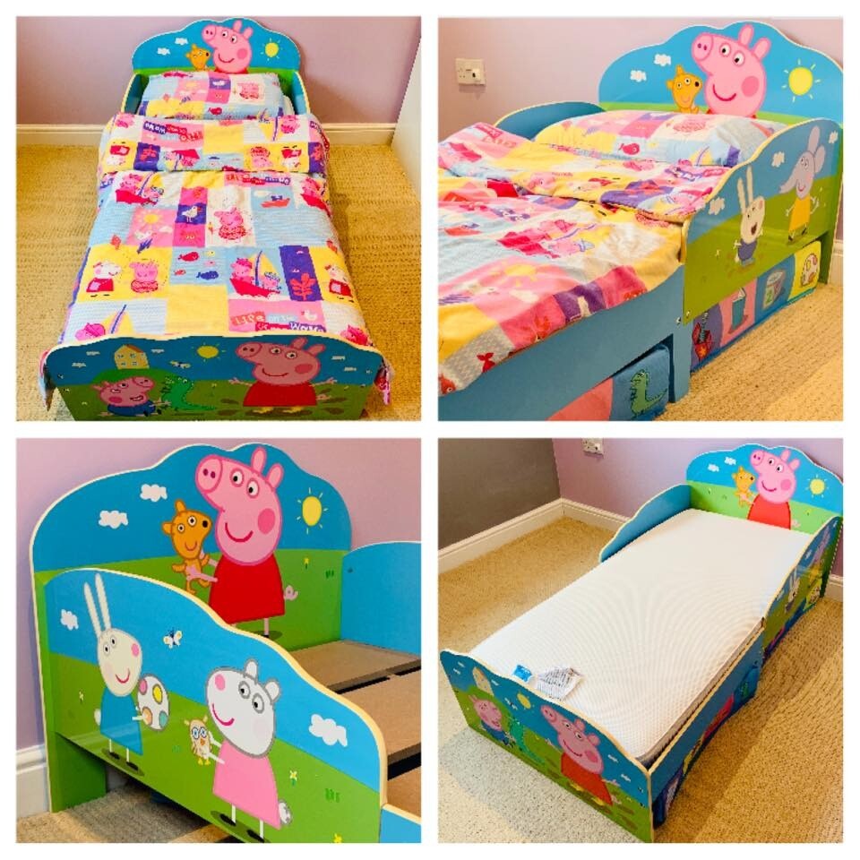 Peppa Pig Toddler Bed Frame With Storage Bundle Includes Premium