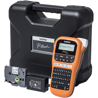 Brother P-touch E110VP Beschriftungsgerät + Koffer f. Elektro Handwerk Industrie