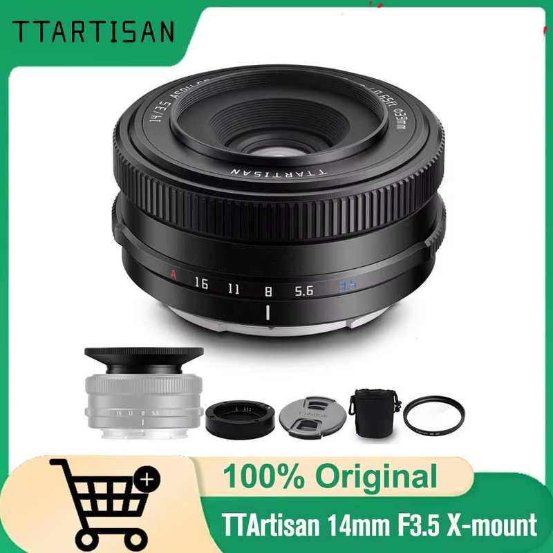 14mm F3.5 X-Mount APS-C Auto Focus Lightweight Prime Lens for Fujifilm Fuji X-Mo