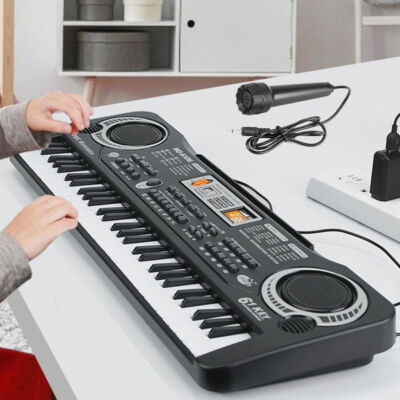 Kids 61 Keys Music Electronic Keyboard Electric Digital Piano Organ W/ Mic G6E3