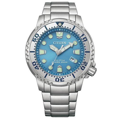 Pre-owned Citizen Promaster Marine Eco Drive Divers 200m Ocean Blue Bn0165-55l Mens Watch