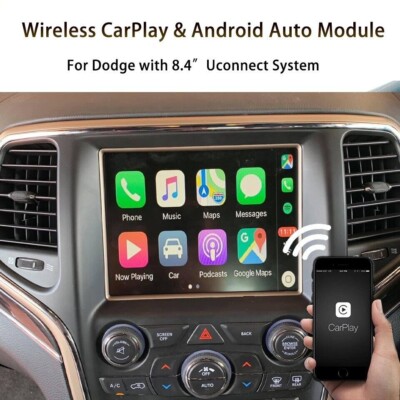 Wireless Apple CarPlay Android Auto Solution For Dodge RAM 1500 Uconnect 8.4''