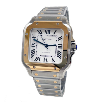 Cartier Santos De Cartier Medium w2sa0016 SS / 18K Yellow Gold