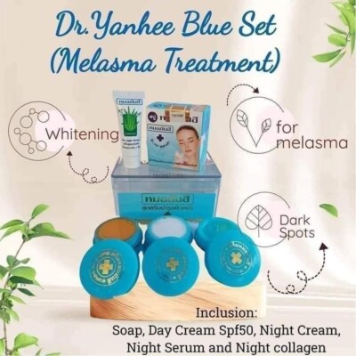 Cream facial set blue