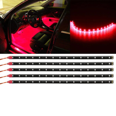 Lot Waterproof 12''/15 DC 12V Motor LED Strip Underbody Light Fit Car Motorcycle