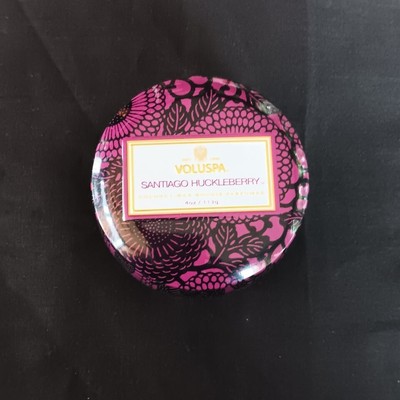Voluspa Candle Sanitago Huckleberry Fragrance Coconut Wax Travel Tin