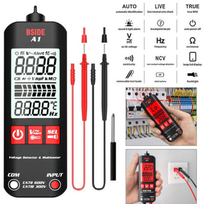 A1 Fully Automatic Anti-Burn Intelligent Digital Multimeter AC/DC Voltage Test6F