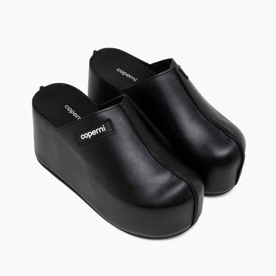 Pre-owned Coperni Blanded Clogs In Black