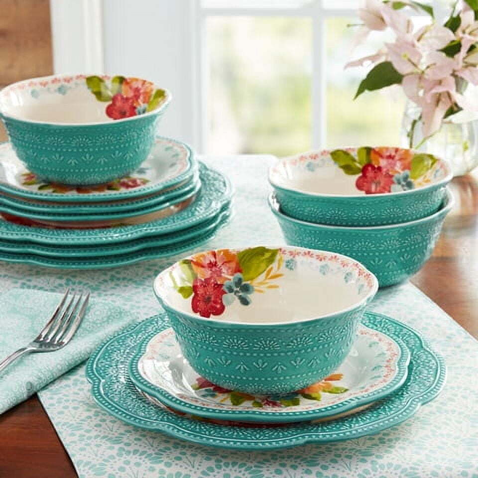 The Pioneer Woman Wildflower Whimsy Dinnerware Set, 12-Piece Set