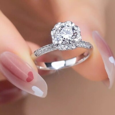2.10CT Round Lab Created Diamond Solitaire With Accents Ring 14K White Gold Over