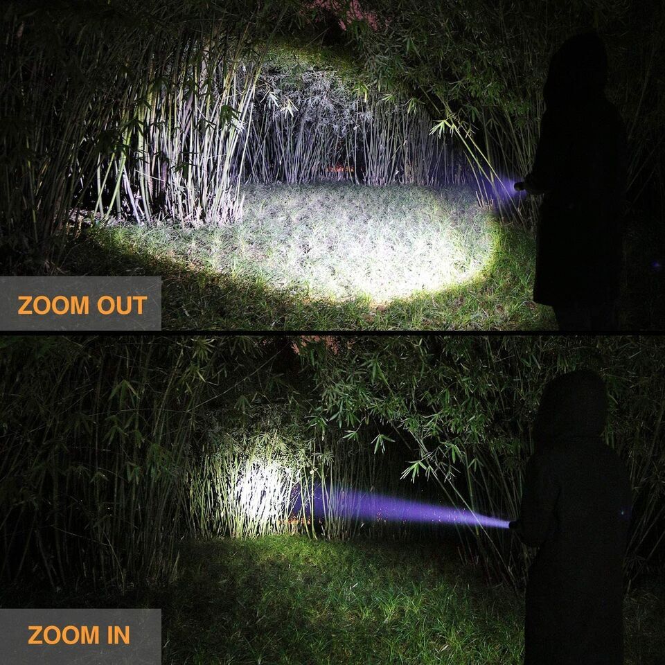 EverBrite 900 LM Ultra Bright Tactical Flashlight Adjustable Focus 3 Light Modes