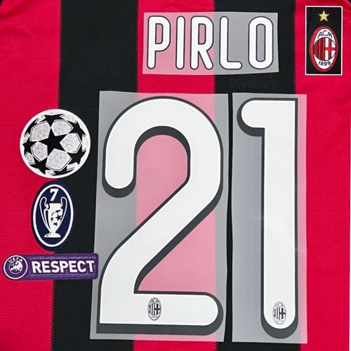 新品 AC MILAN 2002-04 3rd #21 PIRLO  Oサイズ AC Milan 2002-2004 Pirlo #21 Homekit Nameset Printing