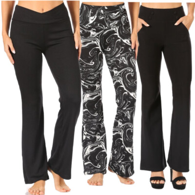 

Женские брюки Flare Style с высокой талией Palazzo Classic Casual Soft Bottoms