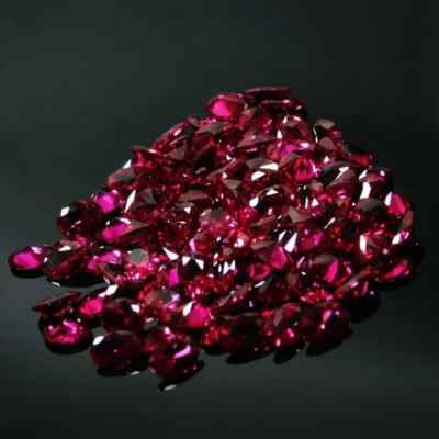 Natural Certified Mozambique Red Ruby Loose Gemstone 10 Pcs Lot Oval Cut 8x6 mm