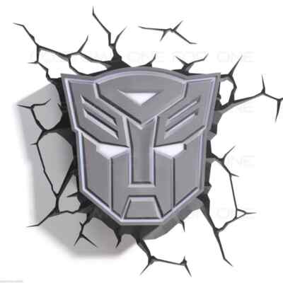 HOT Transformers Autobot Shield 3D Deco Wall LED Night Light Nightlight Gift
