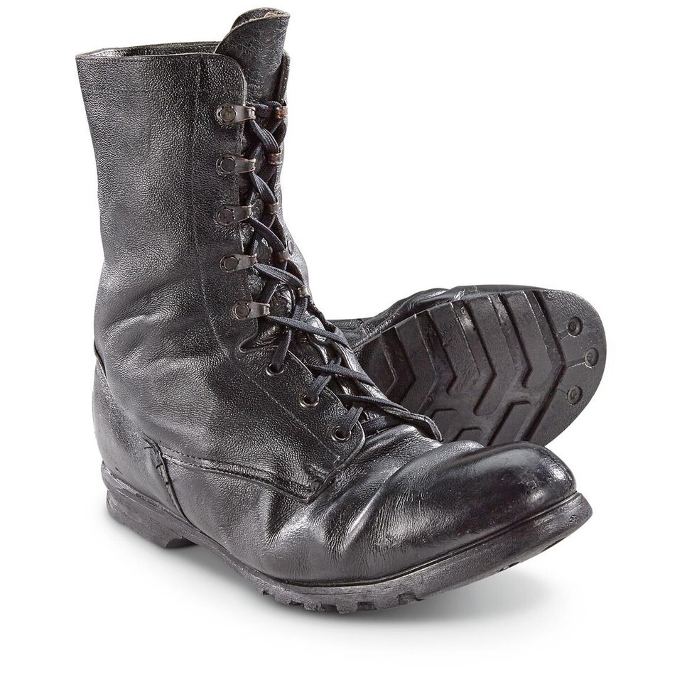 【レア】90's Czech Military Boots チェコ軍ブーツ Military Czech Army Black Leather Mens M90 Combat Boots Size